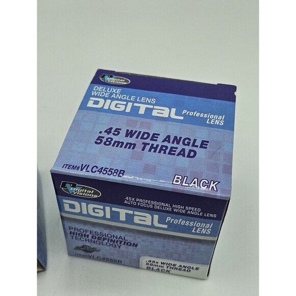 Digital Visions 2x Telephoto Lense 58mm Thread + .45 Wide Angle Lens 58mm Thread - Picture 3 of 5